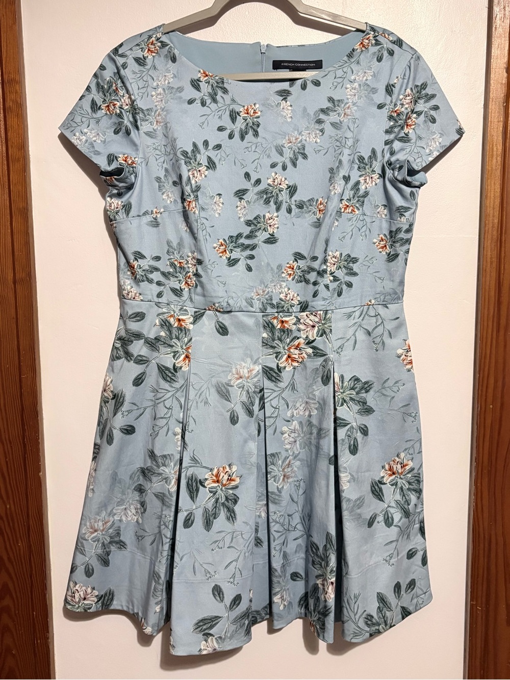 French Connection Kioa Blue Fit and Flare Dress